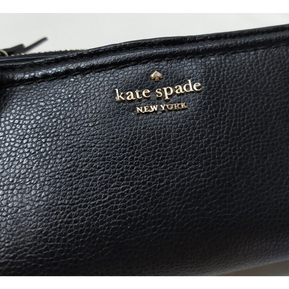 Kate Spade New York Black Pebbled Leather Credit Card ID Window Bifold Wallet - Picture 4 of 12